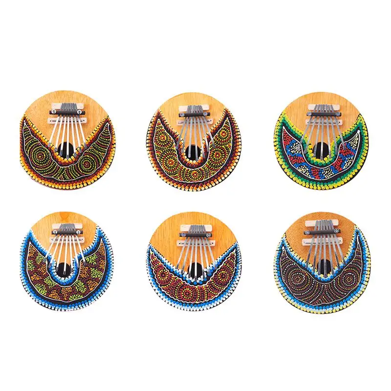 Kalimba Thumb Piano-7 клавиш-настраиваемый-Кокосовая Скорлупа-окрашенный