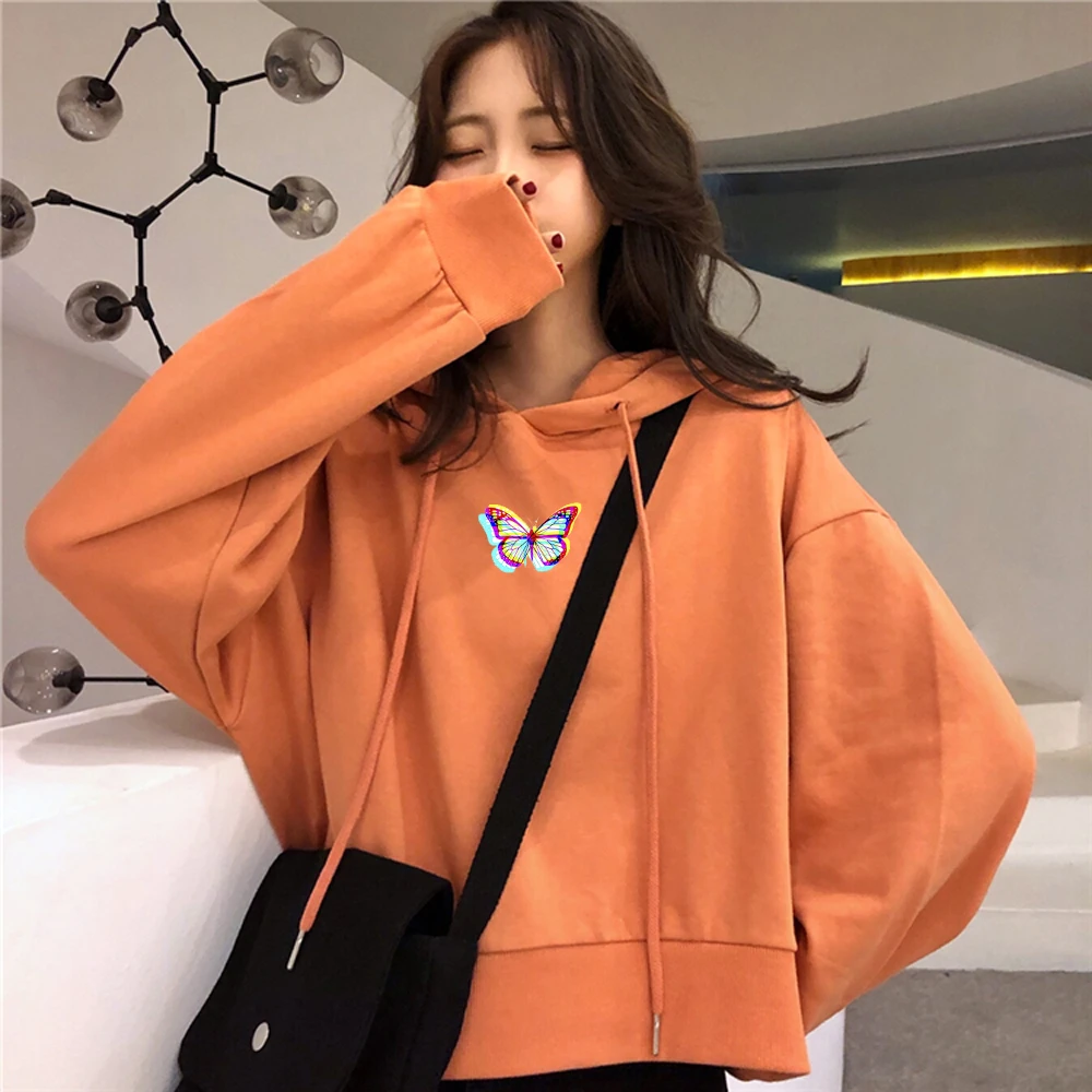 Oversized crop top hoodie Clearance
