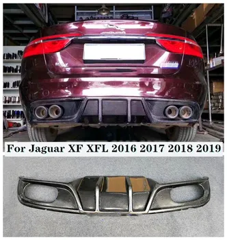 

High quality Carbon fiber Rear Trunk Lip Bumper Diffuser Protector Cover Fits For Jaguar XF XFL 2016 2017 2018 2019 years