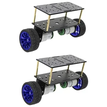 2xbiodeck 2 Вт робот шасси автомобиля DIY наборы Интеллектуальный двигатель Arduino синий