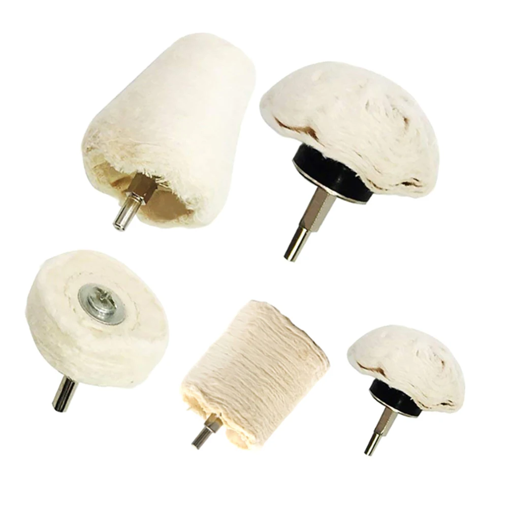 

7pcs Fine Shank Wool Polishing Head Grinding Jewelry Metals Wheels Buffing Felt Rotary Tool Accessories Polishing Buffing Pad