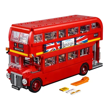 

1266 1686pcs City Creator London Bus Building Block Bricks Toy Compatible 10258 21045 DIY toy Children Birthday Gifts
