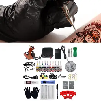 

Professional Tattoo Kit Coil Tattoo Machine Set Power Art Tools Body Needles Supply P3I6