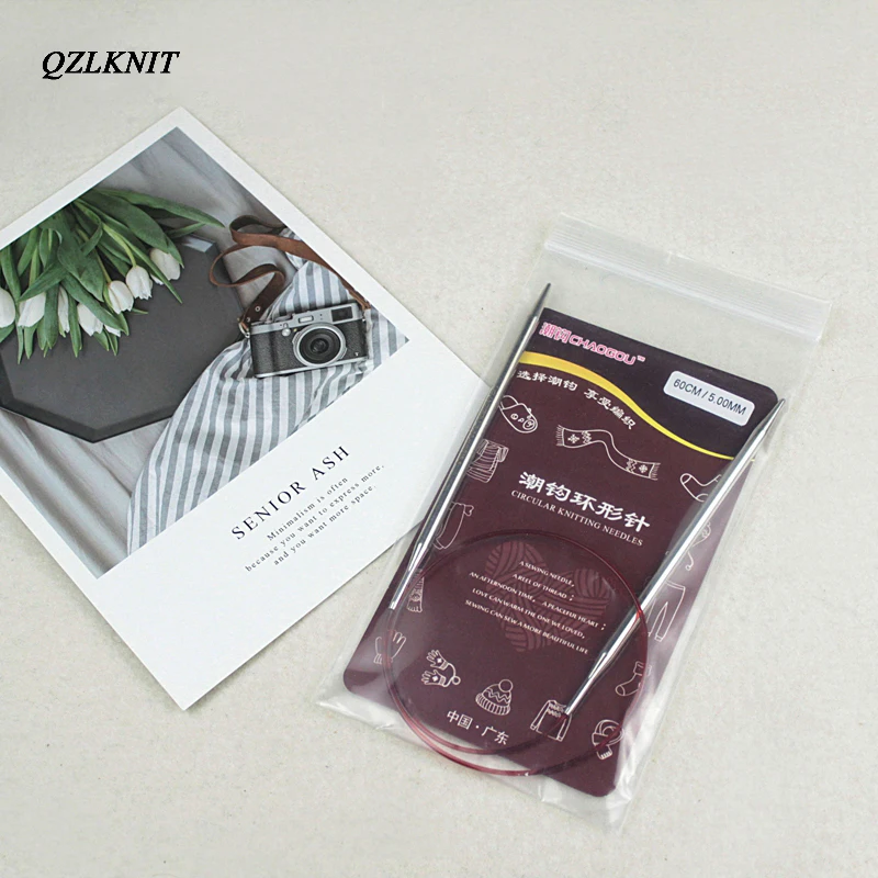 QZLKNIT Nylon thread Circular Knitting Needles Crochet Weaving Pins Needlework Tools Wool Cotton Yarn DIY Knit Accessories | Дом и сад