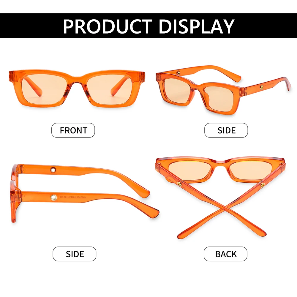 Travel Rectangle Sunglasses Outdoor Hiking for Women Retro Driving Glasses 90s Vintage Narrow Square Frame UV400 Protection women sunglasses