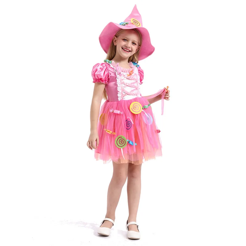 Aitonoble New Costume Child Cute Girls Costume Supergir Dress Girl's Dress Cosplay Halloween For Kids All Saints'