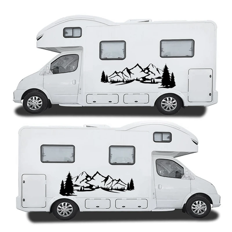 RV Motorhome Side Body Sticker DIY Large Mountain Tree Decal Sticker  Decoration for Car Caravan Trailer|RV Parts & Accessories| - AliExpress