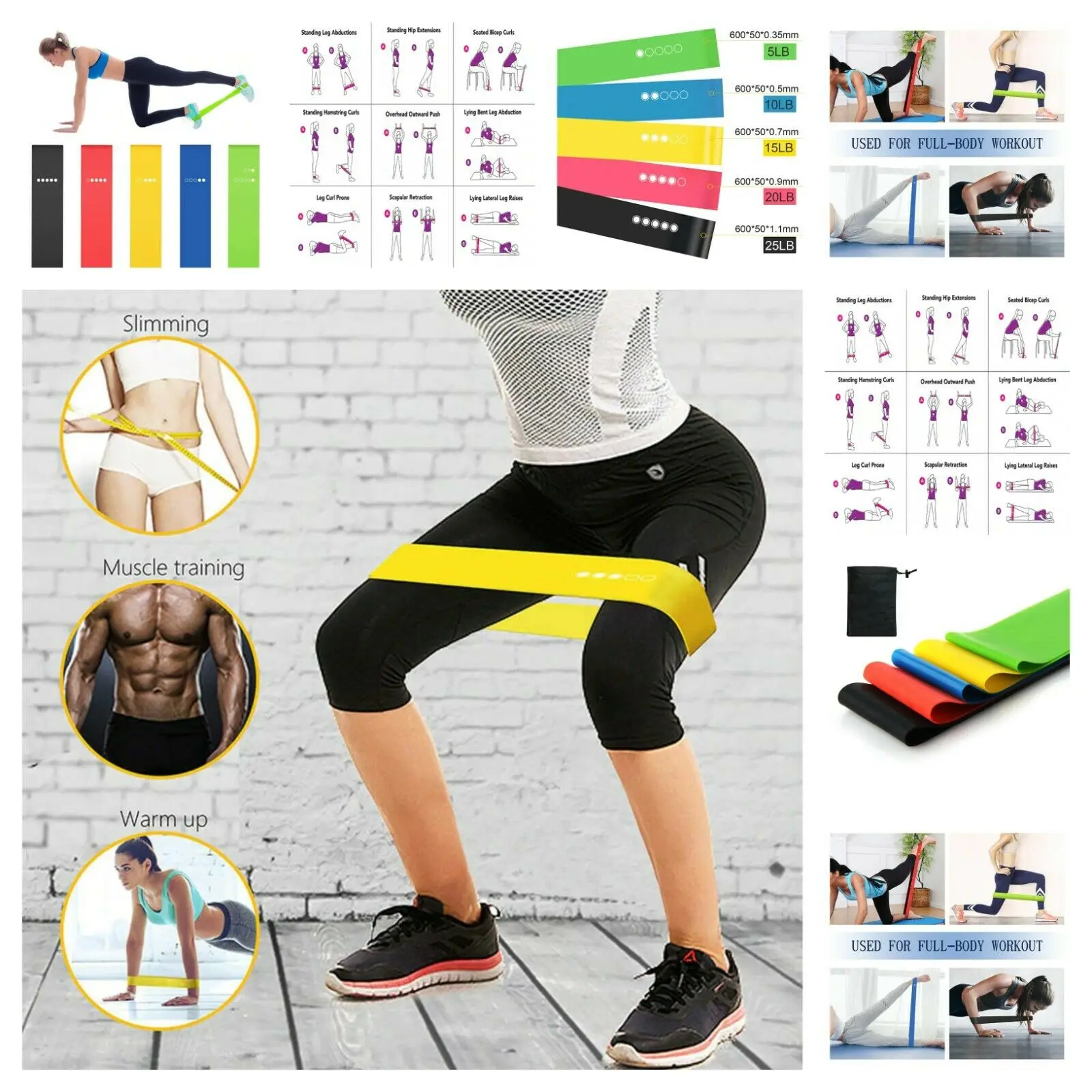 

Elastic Bands For Fitness Yoga Resistance Bands Home Fitness Band Crossfit Stretching Strength Training Latex Workout Equipment