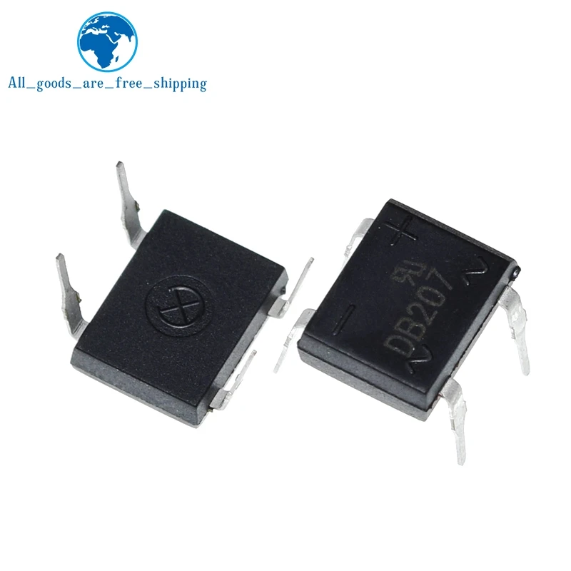 10 шт./лот диодный мост retifica DB207 DIP 4 DB207S DIP4 2A 1000V питания модуль диодного выпрямителя