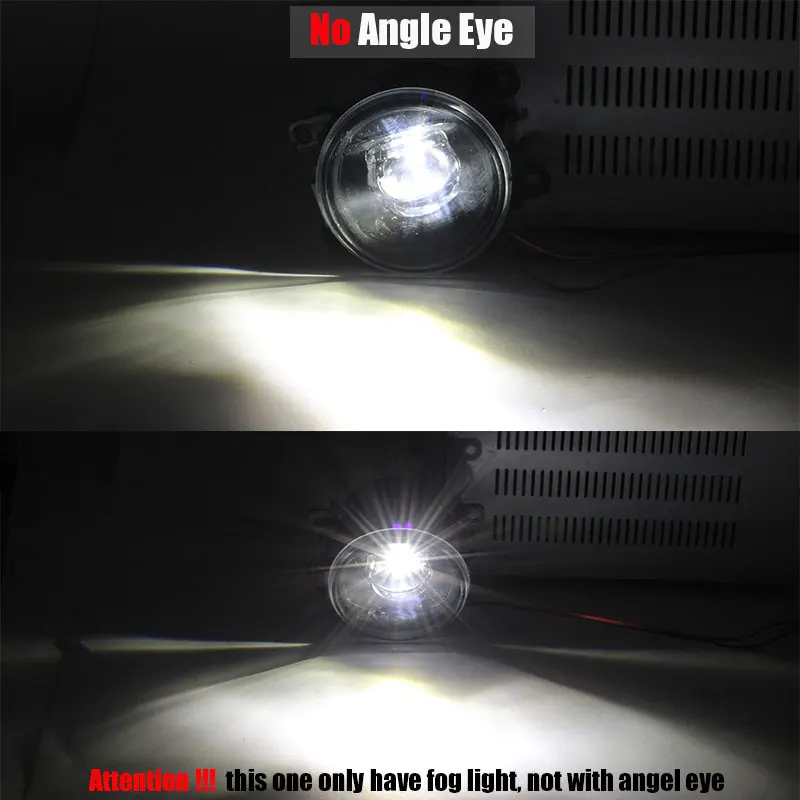 Cawanerl для peugeot путешественник- автомобиля H11 светодиодный лампы передние противотуманные фары светильник 4000LM Ангел глаз DRL Дневной светильник 12V - Цвет: No Angel Eye