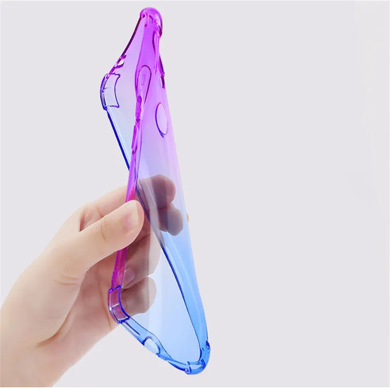 Чехол для Xiaomi mi CC9e CC9 9T 9 8 Pro SE Lite Red mi Note 8 7 6 K20 Pro 5 8A 7A Go A2 A3 Lite градиентной радужной расцветки подушка безопасности для мягком переплете