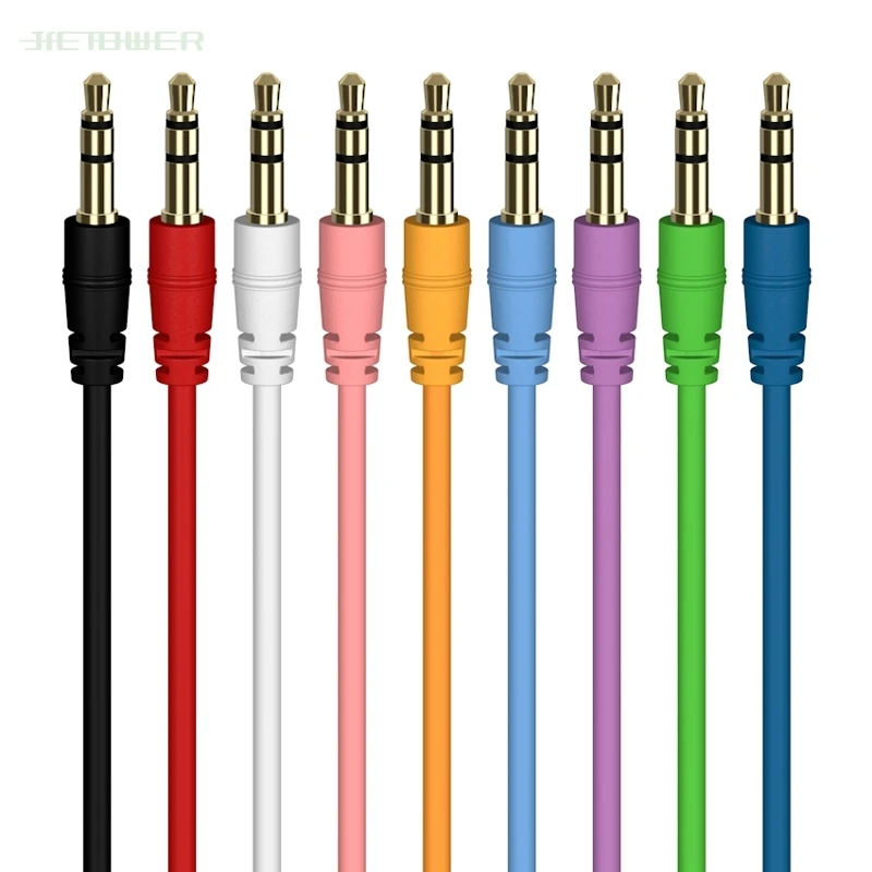 Aux Cable Male To Male Audio Cable Color Car Audio 3 5mm Jack Plug Male To Male AUX Cable for Headphone MP3 300pcs lot