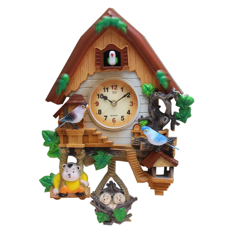 Reloj De Cuco Pared Habitación Infantil Pájaro Reloj De D