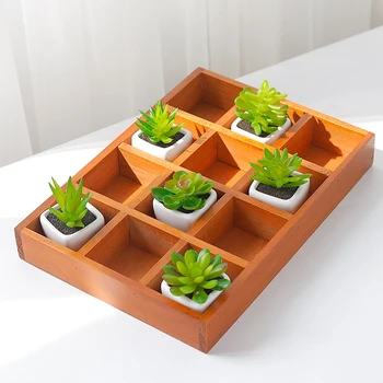

12Grid Wooden Vintage Style Storage Box Container For Storage Sundrie Jewelry Storage Boxes & Bins New