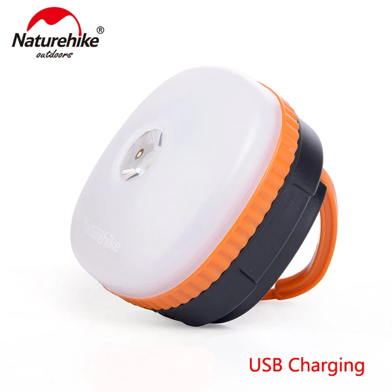 Naturehike usb зарядка и питание от аккумулятора, походный светильник, светильник-палатка с крючком, светильник-вспышка, подвесной светильник, портативный светодиодный фонарь - Цвет: Orange USB Charging