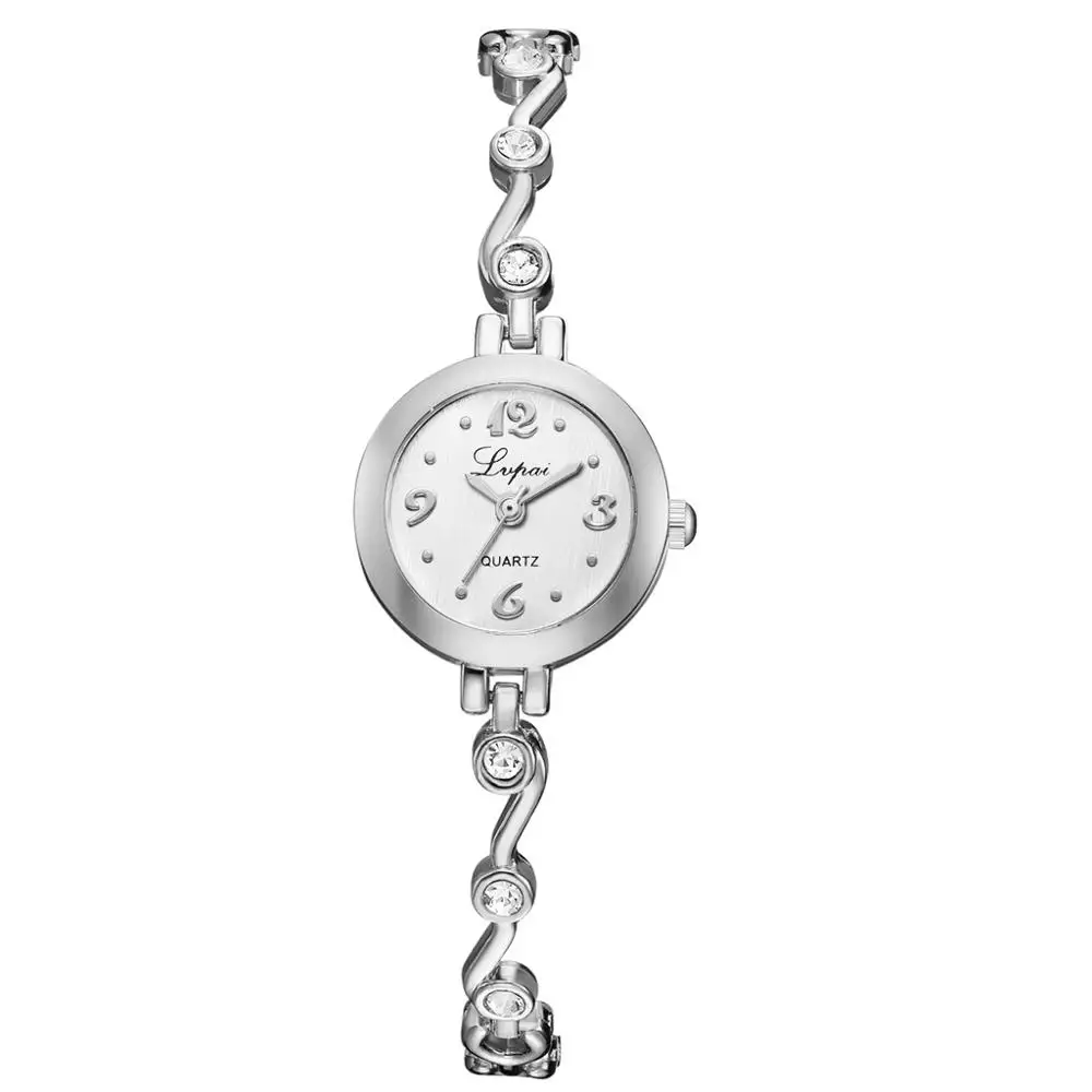 Lvpai Брендовые женские кварцевые часы модные женские наручные часы браслет Роскошный лучший подарок вечерние часы Montre Femme - Цвет: 1079 Sliver White