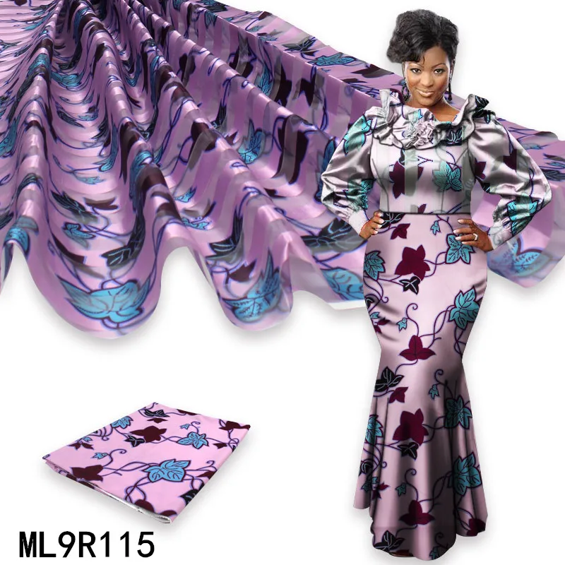 

African Organza Printed Fabric High Quality Flower Design Ribbon Organza Fabric for Dress ML9R115-ML9R152