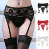 Black/ White Floral Lace Sexy Garter Belt Lace Garters Suspenders For Women Garter Goth Wedding Stocking Belt ► Photo 2/6