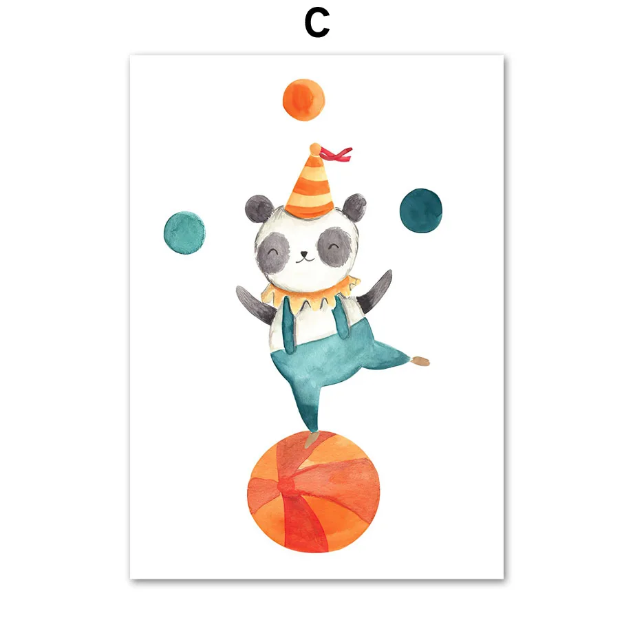 Circus-Animal-Bear-Rabbit-Panda-Show-Wall-Art-Canvas-Painting-Nordic-Posters-And-Prints-Wall-Pictures (5)