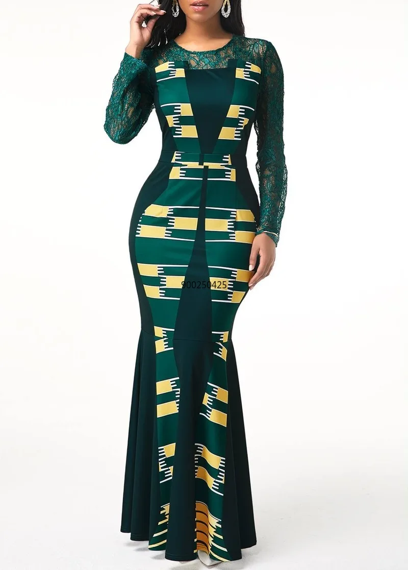 Комплект из обуви в африканском стиле платье для женщин 2020 Повседневная одежда