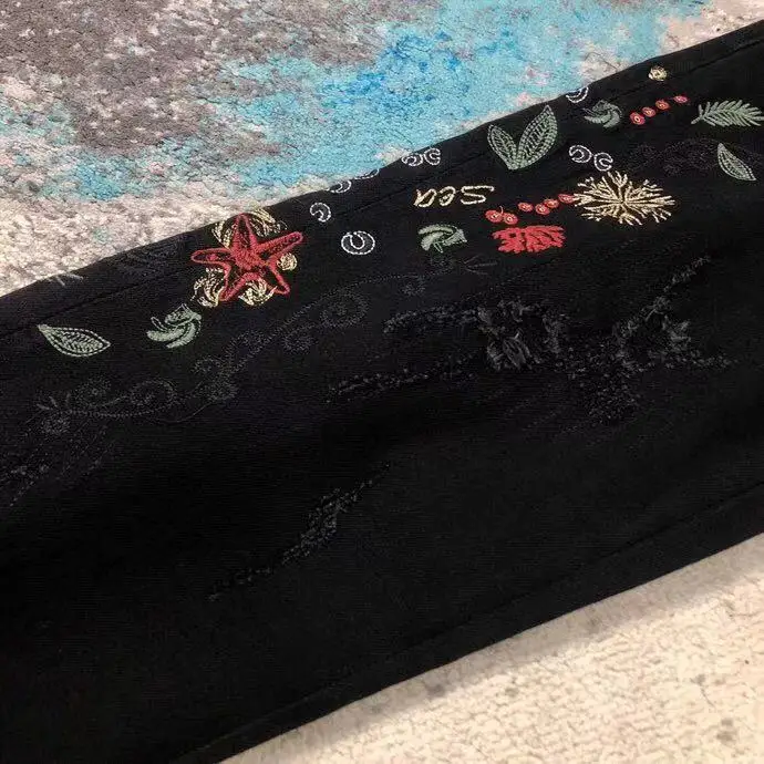 AH1254, модные мужские джинсы,, Подиумные, Роскошные, известный бренд, Европейский дизайн, вечерние, Стильная мужская одежда