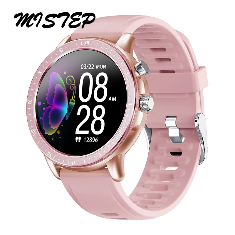 Женские и мужские Смарт часы MISTEP 2020 с круглым сенсорным экраном 1 3 дюйма пульсометром фитнес трекер смарт
