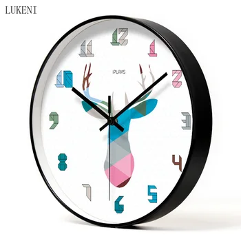 

Color elk Classic Silent Wall Clock Ten Inch/ Twelve Inch/ Fourteen Inch Home Decor Wall Decor