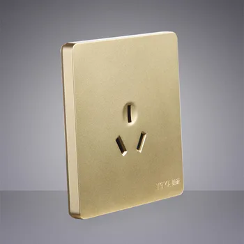 

2pcs 86 Type Personality Socket MK Gold Flat 16A Three Holes CN AU Wall Outlet for Air Conditioner Water Heater