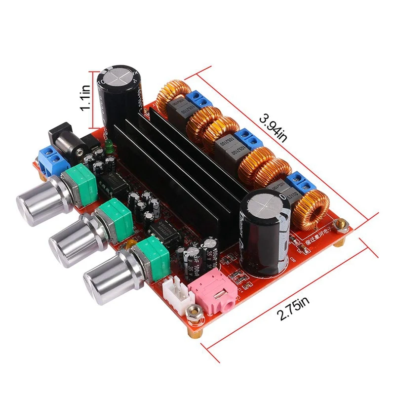 Новый Плата усилителя Tpa3116D2 50Wx2 + 100W 2 1 канальный цифровой сабвуфер Мощность 12 ~