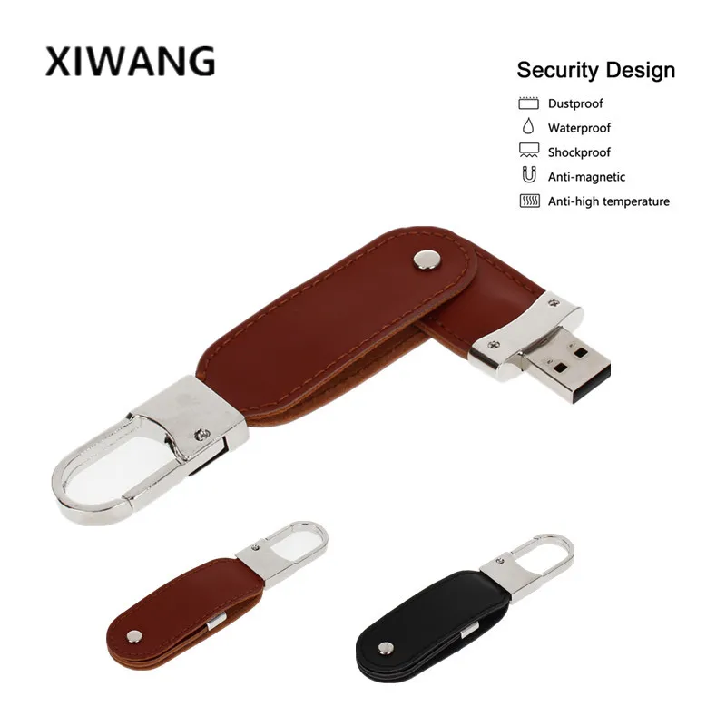 Новый USB 2,0 usb флэш-накопитель 4 ГБ 8 ГБ 16 ГБ флеш-накопитель 32 Гб 64 Гб usb-флешки карта памяти Портативный кожаный брелок Бесплатная доставка