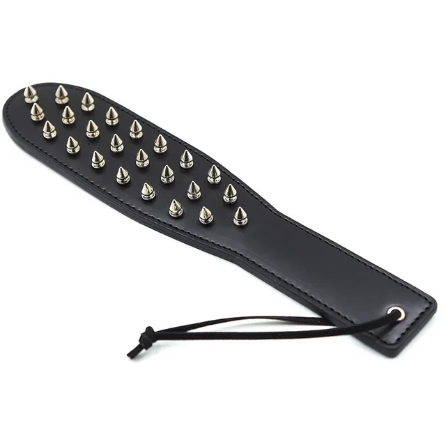 Leather Spiked Spanking Paddle, Heavy Studded Whip,Erotic Bondage Adult  Role Play,Sex Toys For Couple Y18100803 From Zhengrui09, $5.5