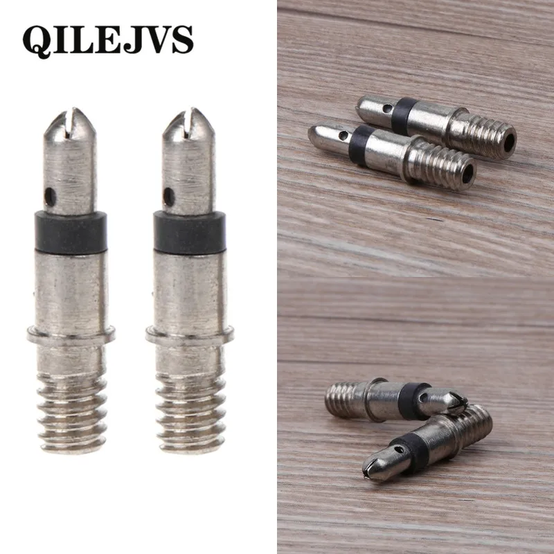 QILEJVS 2 pcs Bicycle Valve Presta Core Removable German Without Tubes Tubeless Copper Bicycle Valve