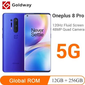 

OnePlus 8 Pro 5G 12GB 256GB Smartphone Snapdragon 865 6.78'' Fluid AMOLED 120Hz Screen 48MP Camera 4510mAh Warp Dash Charge 30T