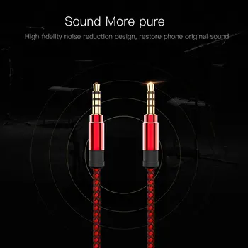 

Beautyss 5Ft /3M Braided Male to Male Aux 3.5mm Auxiliary Audio Jack Stereo Cable For Cell Phone Tablet Cell Phone Accessories