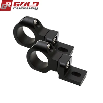

GOLDRUNWAY 1Pair 25mm or 32mm Mounting Bracket Adjustable Fork Mount Clamp for Motorcycle bike