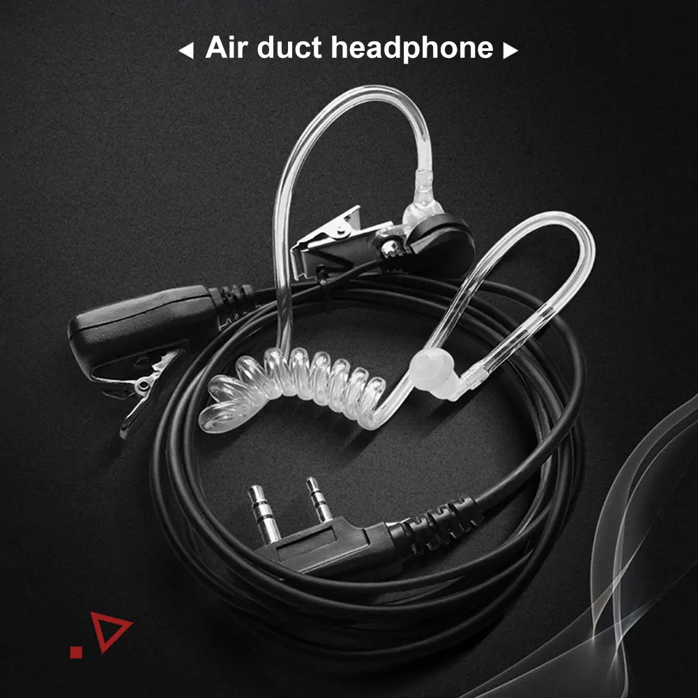 2 Pin PTT MIC гарнитура Тайное Акустическая трубка In-ear Наушники для Kenwood TYT Baofeng UV-5R BF-888S