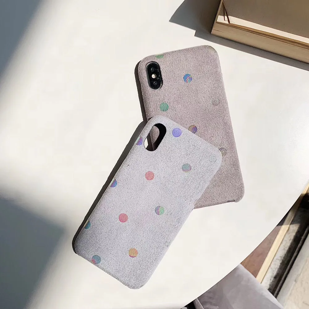 Heyytle модные плюшевые ткани чехол для iPhone 11 Pro MAX X XS XR волновой точки Мягкий ТПУ чехол для iPhone 7 8 6s 6 Plus 5 Полное покрытие крышка