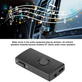 

2 in 1 Bluetooth Transmitter Receiver Convenient Practical User-friendly Design Wireless Audio Aux Adapter for Car Music