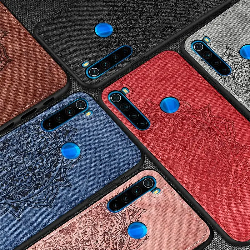 Чехол HATOLY с объемным цветком для Xiaomi Redmi Note 8, чехол, мягкая силиконовая ткань, жесткая задняя крышка из поликарбоната для Xiaomi Redmi Note 8, бампер