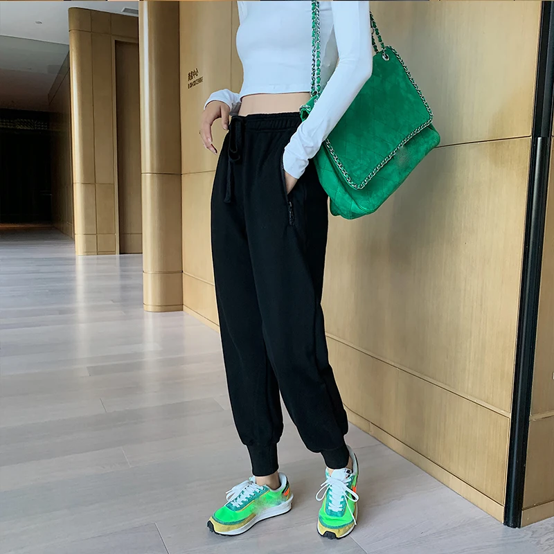Women High Waist Sweatpants Femme Loose 