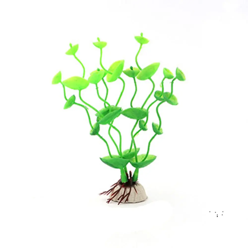 green 5 шт., украшение для аквариума, искусственная трава, растение, украшение для аквариума, подводный пейзаж, аксессуары для аквариума - Цвет: green