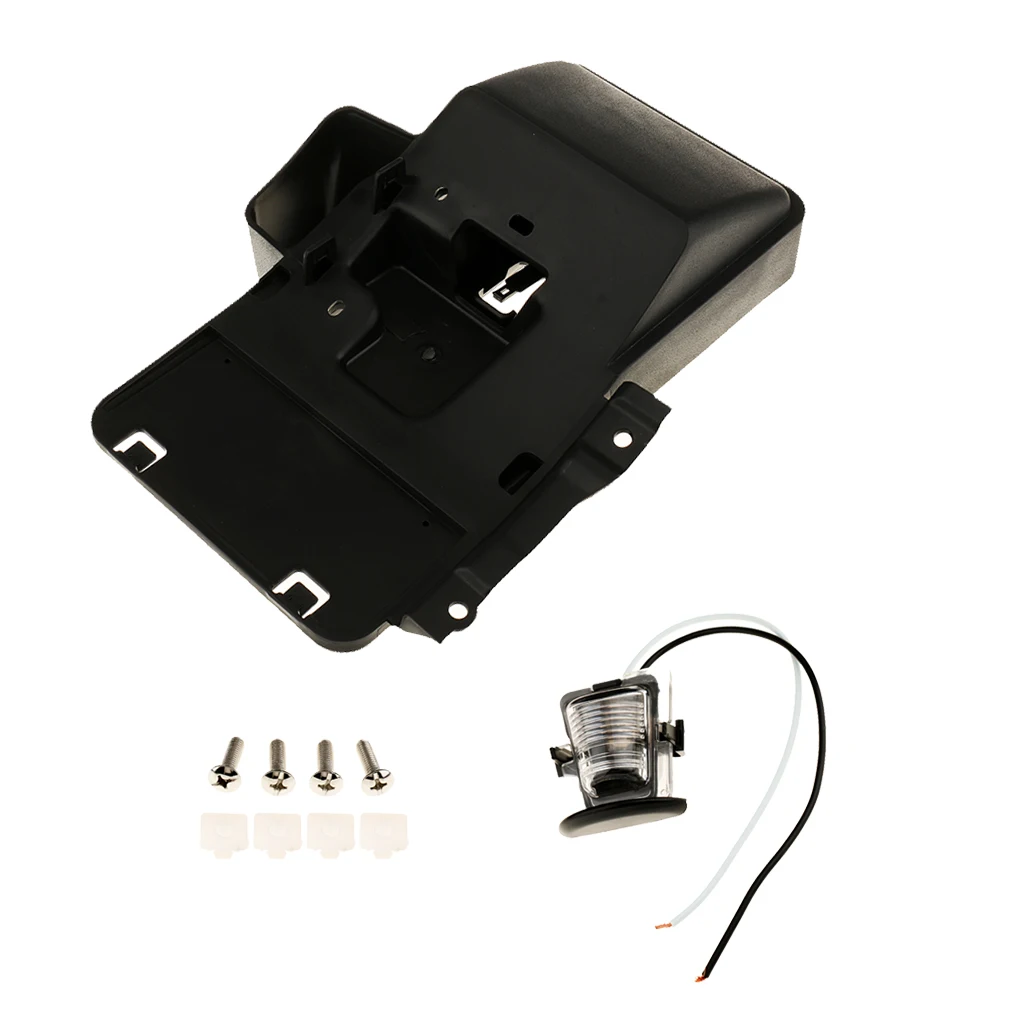 Rear License Plate Bracket Holder with Light Lamp For Jeep Wrangler 2009-2014