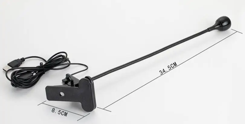 USB источник питания Настольная лампа с зажимом держатель перезаряжаемая USB Светодиодная настольная лампа Гибкая Складная защита для глаз лампа для чтения книг