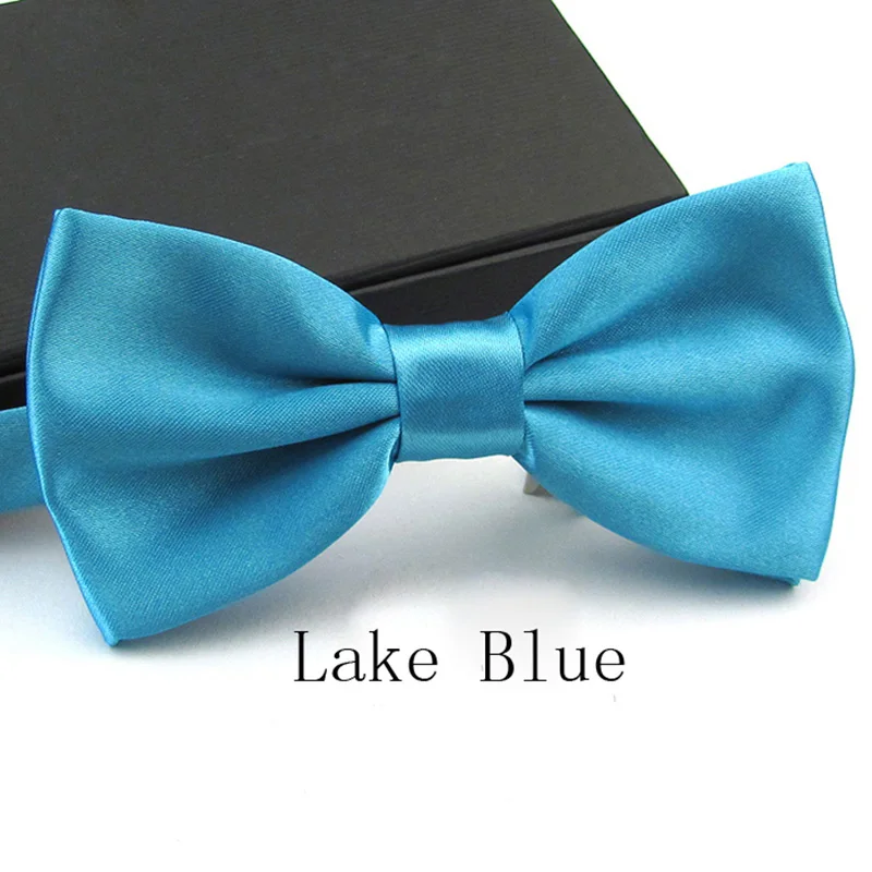 lake blue Галстук-бабочка мужской Одноцветный Свадебный галстук-бабочка для мужчин конфетного цвета галстук-бабочка бабочки YJB0001 - Цвет: lake blue