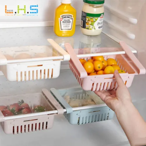 

New refrigerator fresh storage rack retractable drawer type refrigerator storage box