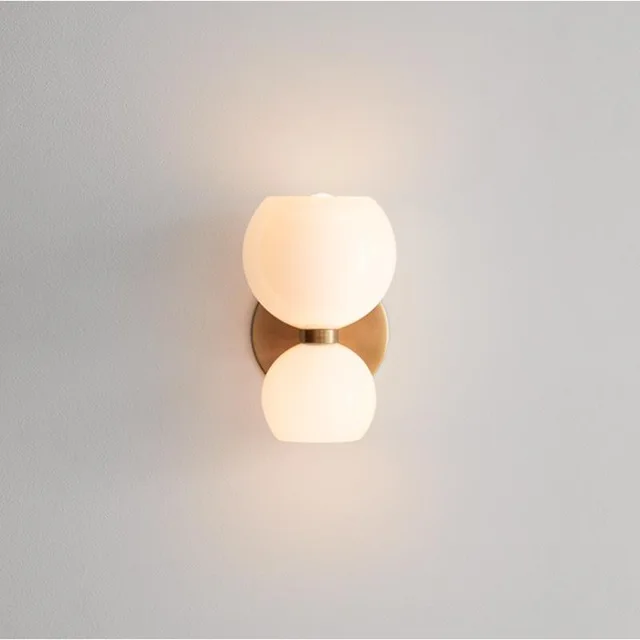 Copper - White - B Lustra lampa современный светодиодный настенный светильник, настенный светильник для гостиной, скандинавские Стеклянные Настенные светильники, прикроватные светильники для спальни - Цвет абажура: Copper - White - B