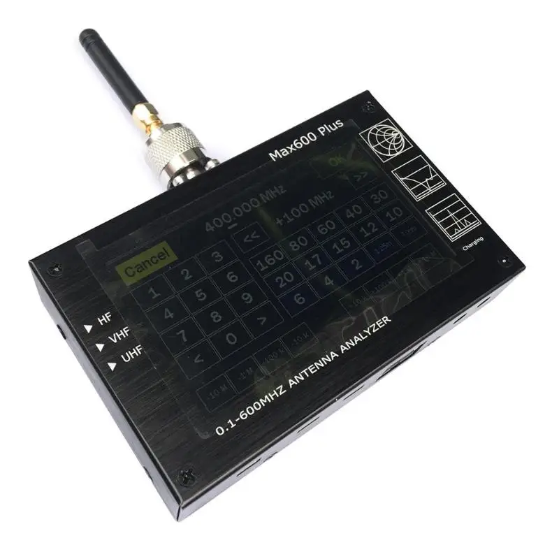 Многофункциональный 0,1-600 MHZ Max600 Plus HF/VHF/UHF антенный анализатор, сетевой анализатор, прочные Анализаторы спектра