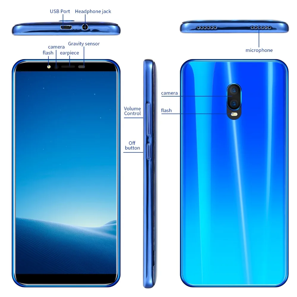 Самый дешевый 3g WCDMA смартфон R17 Android 6,0 MTK6580 1 Гб+ 8 Гб мобильный телефон с двумя sim-картами 5,72 дюймовый экран разблокированный мобильный телефон