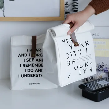 

Portable Letter Style Lunch Box Multi-purpose Picnic Cloth Bag Folding Thicken Home Organization and Storage Kitchen Storage Bag