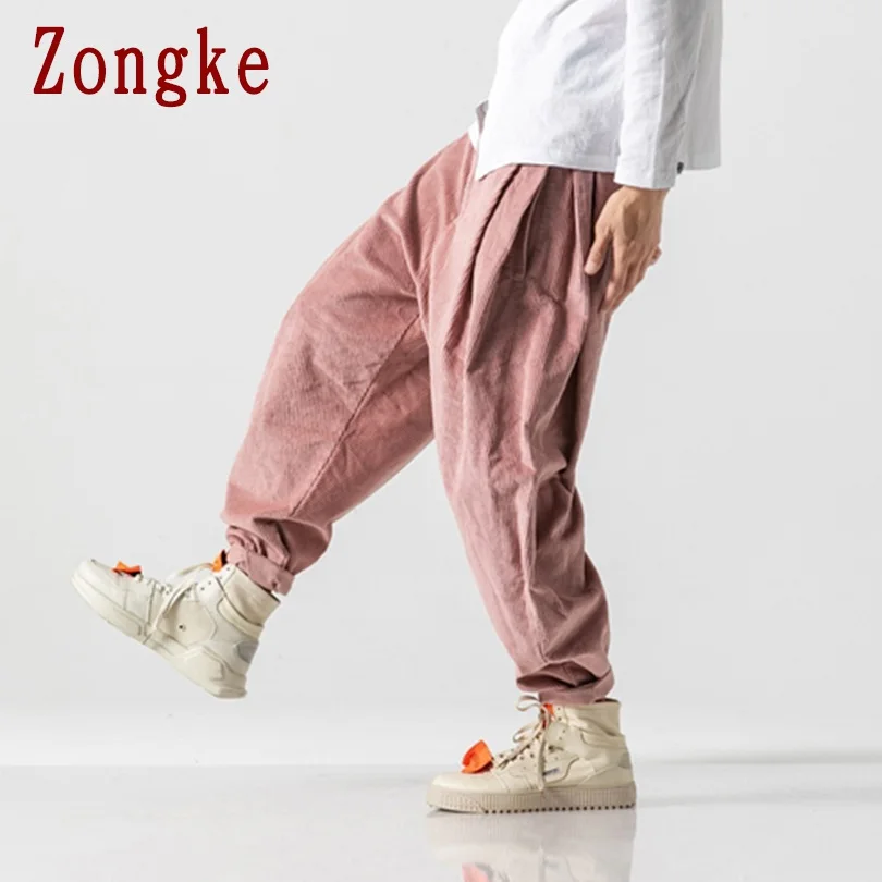 Zongke брюки в тяжелом весе, мужские брюки для бега, мужские брюки, уличная одежда, спортивные штаны, шаровары, мужские брюки, 5XL, осень, новинка